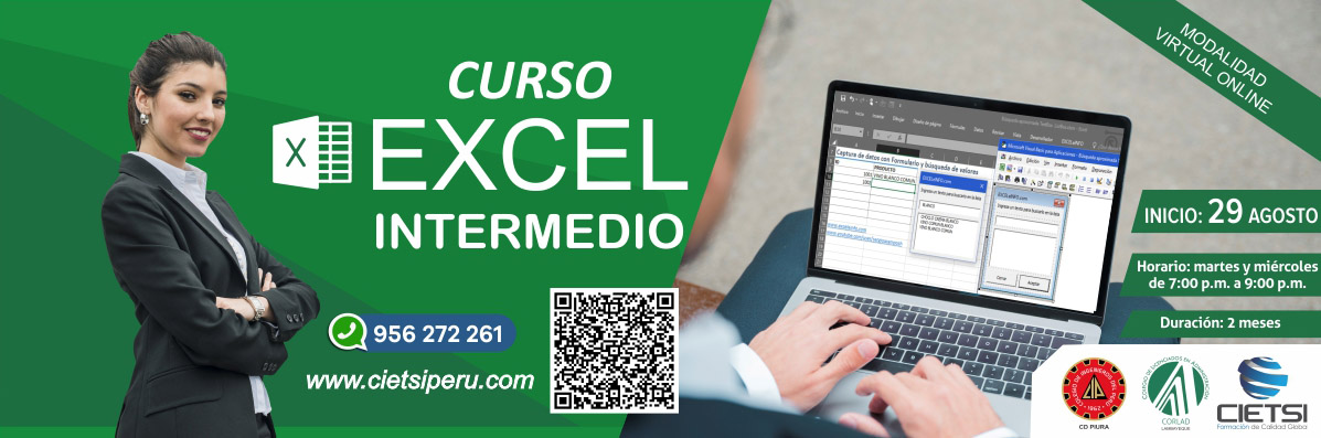 curso especializado excel intermedio 2023